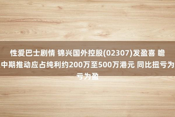 性爱巴士剧情 锦兴国外控股(02307)发盈喜 瞻望中期推动应占纯利约200万至500万港元 同比扭亏为盈