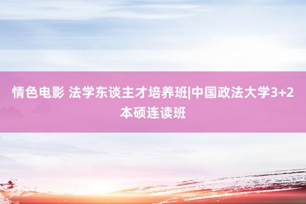 情色电影 法学东谈主才培养班|中国政法大学3+2本硕连读班