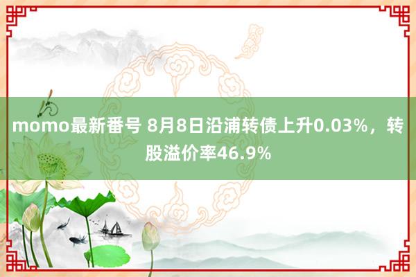 momo最新番号 8月8日沿浦转债上升0.03%，转股溢价率46.9%