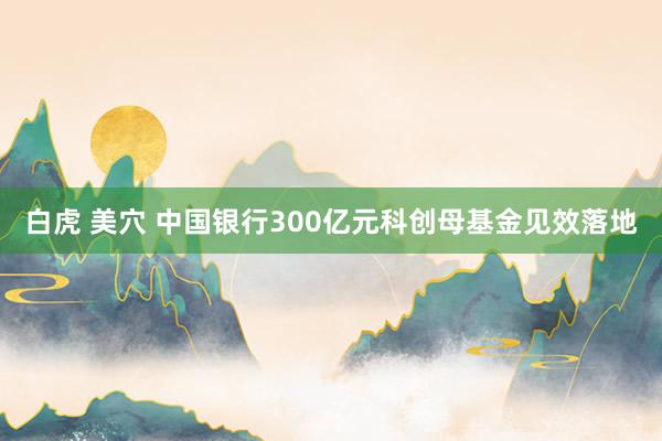 白虎 美穴 中国银行300亿元科创母基金见效落地